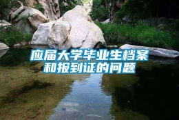 应届大学毕业生档案和报到证的问题