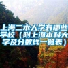 上海二本大学有哪些学校（附上海本科大学及分数线一览表）