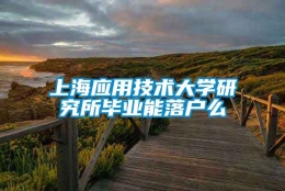 上海应用技术大学研究所毕业能落户么