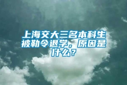 上海交大三名本科生被勒令退学，原因是什么？