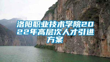 洛阳职业技术学院2022年高层次人才引进方案