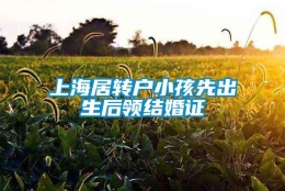 上海居转户小孩先出生后领结婚证