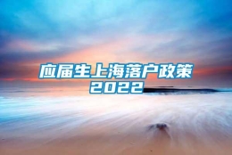 应届生上海落户政策2022