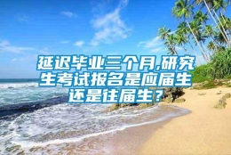 延迟毕业三个月,研究生考试报名是应届生还是往届生？