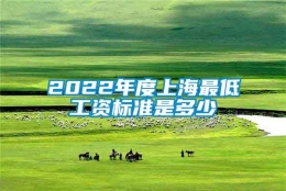 2022年度上海最低工资标准是多少