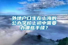 外地户口生在上海的公办学校上初中需要办哪些手续？