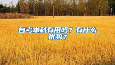 自考本科有用吗？有什么优势？