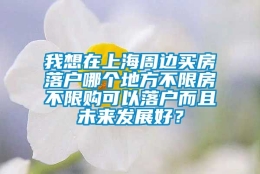 我想在上海周边买房落户哪个地方不限房不限购可以落户而且未来发展好？