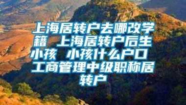 上海居转户去哪改学籍 上海居转户后生小孩 小孩什么户口 工商管理中级职称居转户