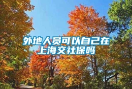 外地人员可以自己在上海交社保吗