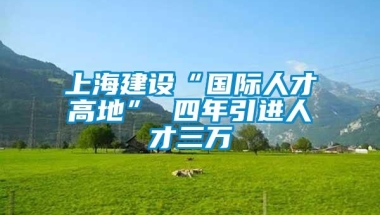 上海建设“国际人才高地” 四年引进人才三万