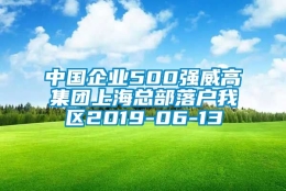 中国企业500强威高集团上海总部落户我区2019-06-13