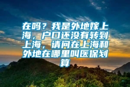 在吗？我是外地嫁上海，户口还没有转到上海，请问在上海和外地在哪里叫医保划算