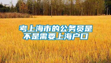 考上海市的公务员是不是需要上海户口