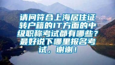 请问符合上海居住证转户籍的IT方面的中级职称考试都有哪些？最好说下哪里报名考试，谢谢！