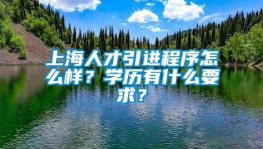 上海人才引进程序怎么样？学历有什么要求？