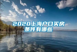 2020上海户口买房条件有哪些