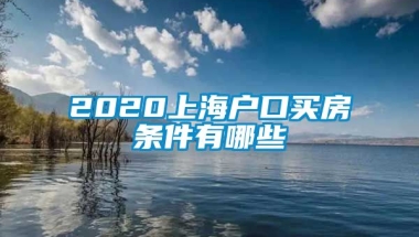 2020上海户口买房条件有哪些