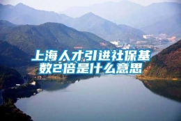 上海人才引进社保基数2倍是什么意思