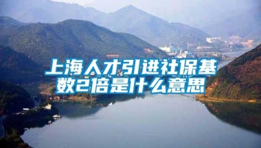 上海人才引进社保基数2倍是什么意思