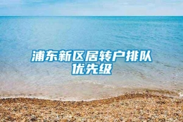 浦东新区居转户排队优先级