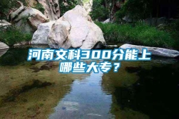 河南文科300分能上哪些大专？