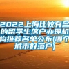 2022上海比较有名的留学生落户办理机构推荐名单公布(哪个城市好落户)