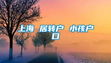 上海 居转户 小孩户口