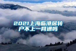 2021上海临港居转户不上一网通吗