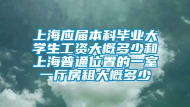 上海应届本科毕业大学生工资大概多少和上海普通位置的一室一厅房租大概多少