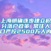 上海明确逐步建立积分落户政策 常住人口严控2500万人内