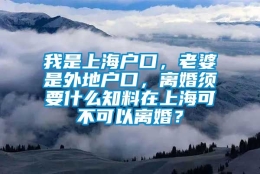 我是上海户口，老婆是外地户口，离婚须要什么知料在上海可不可以离婚？