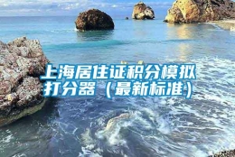 上海居住证积分模拟打分器（最新标准）