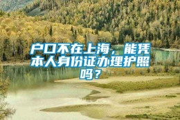 户口不在上海，能凭本人身份证办理护照吗？