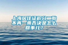 上海居住证积分二胎不再一票否决是怎么回事儿？