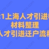 2021上海人才引进申办材料整理,人才引进迁户流程