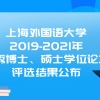 通知公告 ｜ 上海外国语大学2019-2021年优秀博士、硕士学位论文评选结果公布