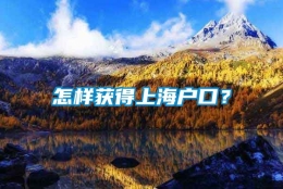 怎样获得上海户口？