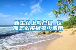 新生儿上海户口 医保怎么报销多少费用