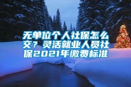 无单位个人社保怎么交？灵活就业人员社保2021年缴费标准