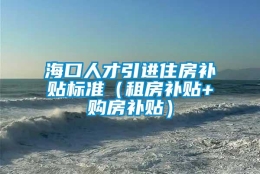 海口人才引进住房补贴标准（租房补贴+购房补贴）