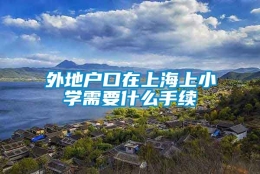 外地户口在上海上小学需要什么手续