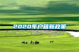 2020年户籍新政策