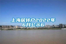 上海居转户2022年6月公示6