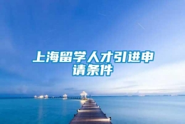 上海留学人才引进申请条件