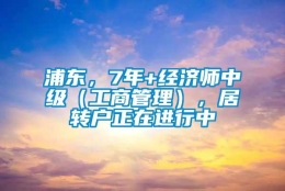 浦东，7年+经济师中级（工商管理），居转户正在进行中