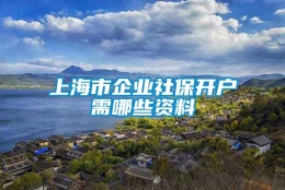 上海市企业社保开户需哪些资料