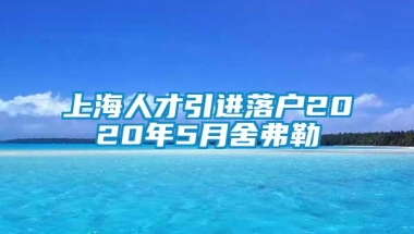 上海人才引进落户2020年5月舍弗勒