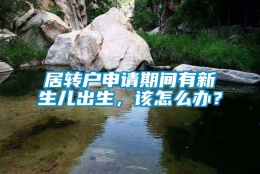 居转户申请期间有新生儿出生，该怎么办？