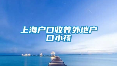 上海户口收养外地户口小孩